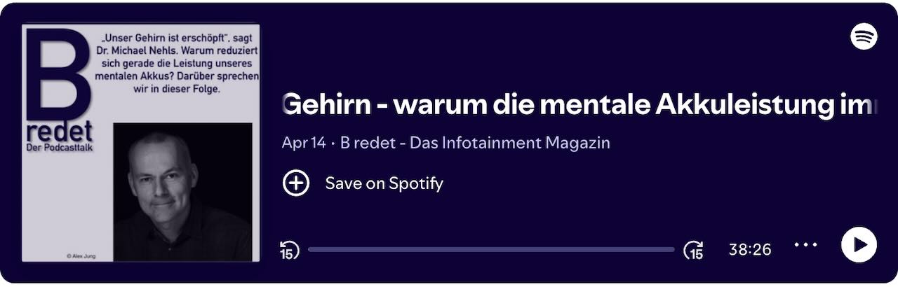 Podcast-Interview mit Dr. Michael Nehls über die Biologie des Nervensystems und den Aufbau von psychischem Puffer.