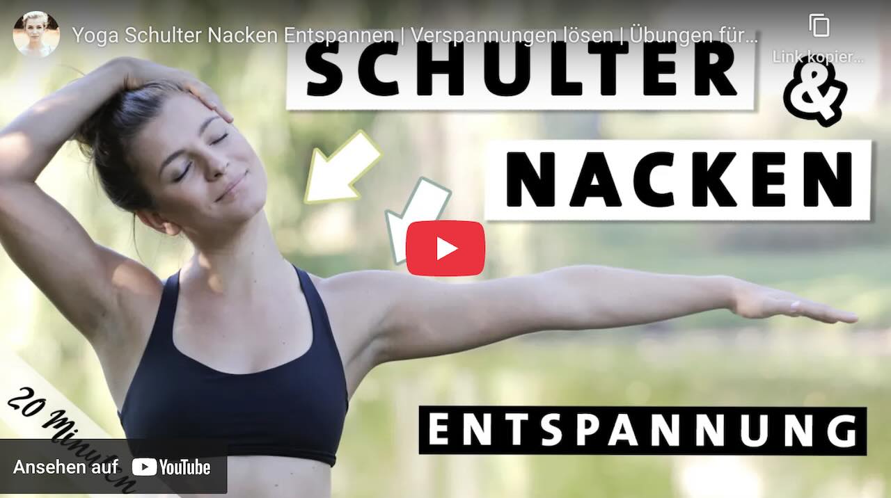 Vorschaubild: Video-Anleitung 20 Min. Yoga gegen Verspannungen im Schulter- und Nackenbereich mit Mady Morrison – Bitte hier klicken zum Starten.