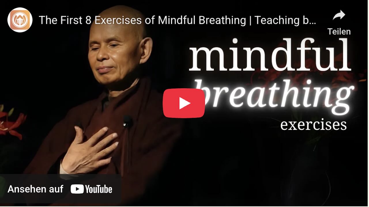 Vorschaubild: Video-Anleitung Die ersten 8 Übungen des achtsamen Atmens mit Thich Nhat Hanh – Bitte hier klicken zum Starten.